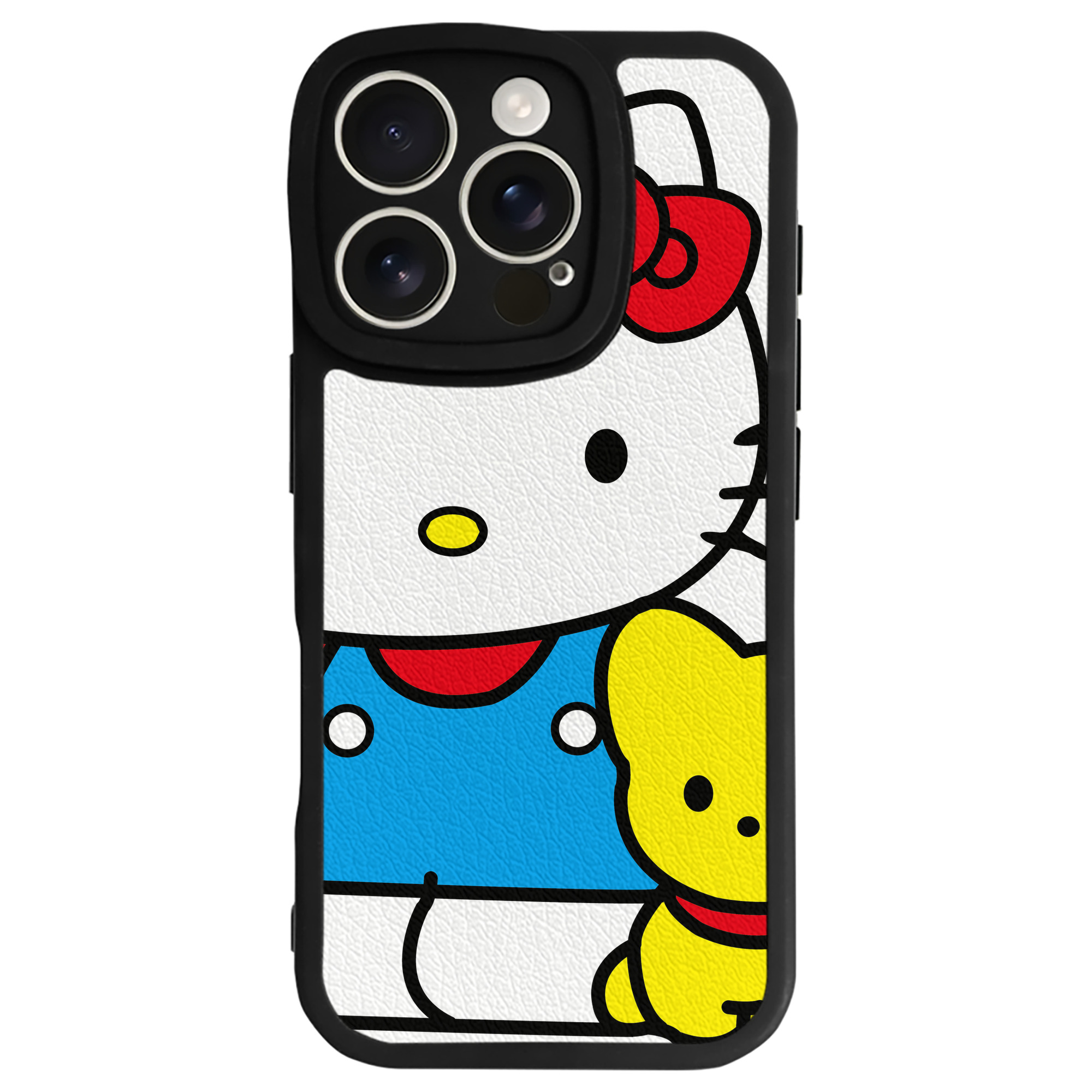 （画像用） Hello Kitty ハローキティ 【iPhone 16シリーズ対応】シリコンスマホケース（レザー調） 材質：シリコン